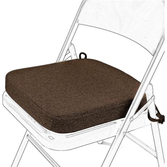Memory Foam Chair Cushion Thick 2 Inch Folding Seat Pad Non Slip Dining Kitchen - Picture 1 of 7
